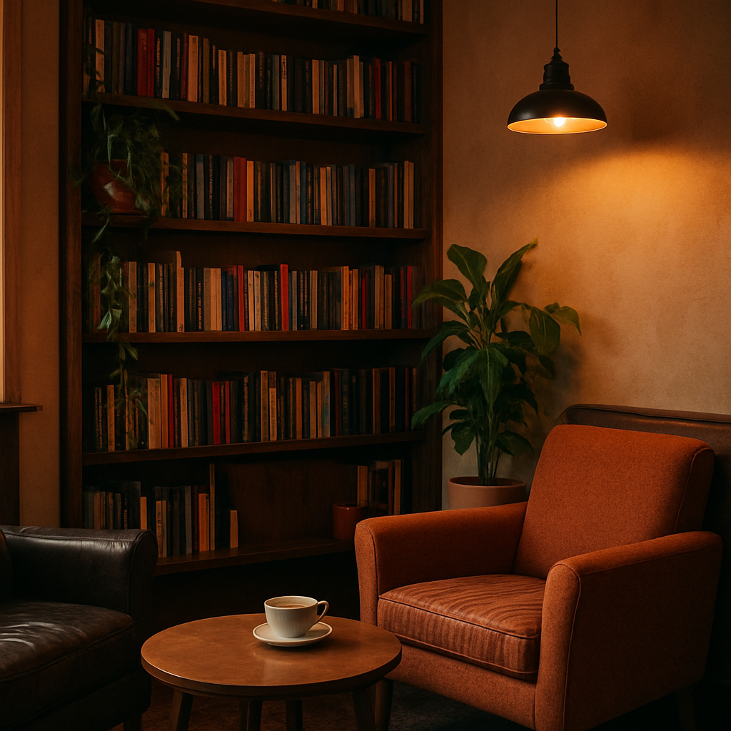 Comfortable reading corner