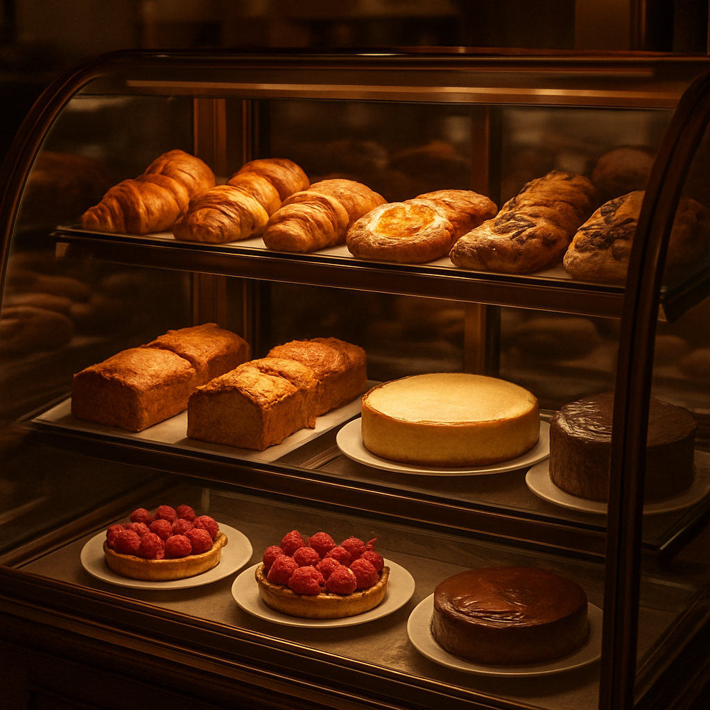 Display of fresh pastries
